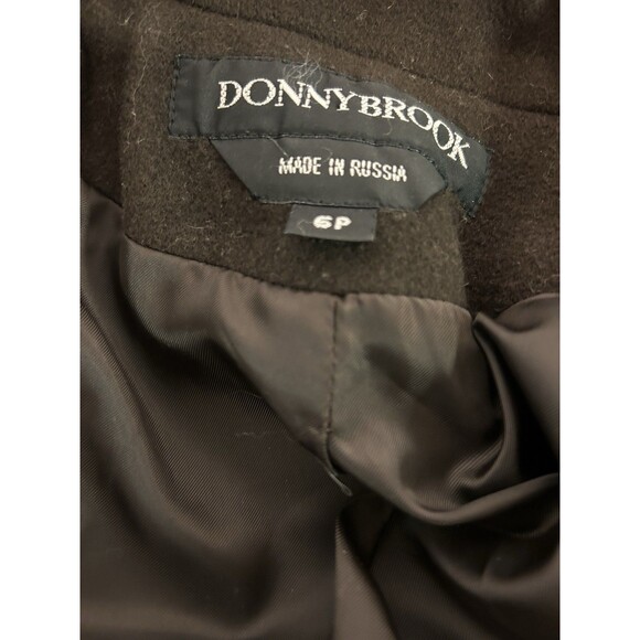 Donnybrook Coat Women's Petite 6P VTG 100% Wool Trench Coat Russia Pocket Button - Picture 5 of 9